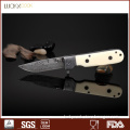 Saving strength Damascus combat knife